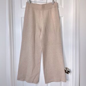 NWT Rachel Zoe High Waist Pull On Crop Lounge knit wide legs Pants Size L